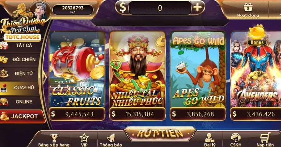 Game nổ hũ TT88 với jackpot lớn